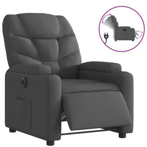 vidaXL Sill&oacute;n reclinable el&eacute;ctrico de tela negro