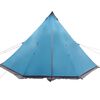 vidaXL Tienda de campa&ntilde;a familiar tipi 8 personas impermeable azul