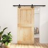vidaXL Puerta corredera con herrajes madera maciza de pino 95x210 cm