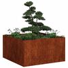 vidaXL Jardinera oxidada 80x80x40 cm acero corten
