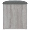 vidaXL Banco con almacenaje madera ingenier&iacute;a gris Sonoma 82x42x45 cm