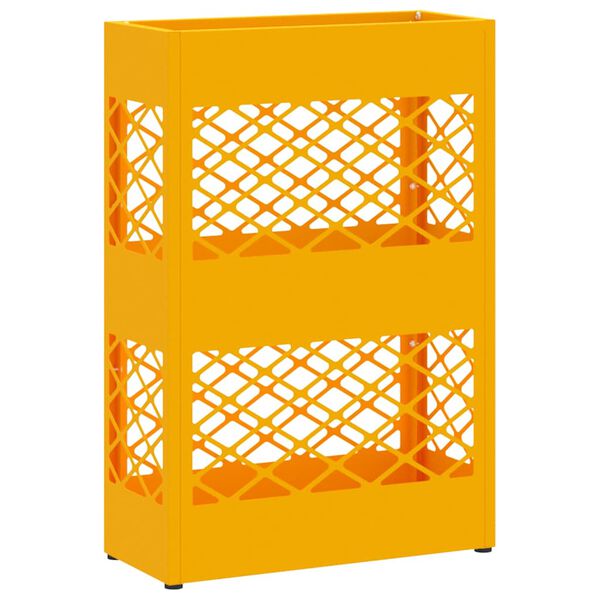 vidaXL Soporte para sombrilla Amarillo mostaza 28 x 12 x 41 cm Acero