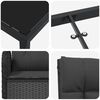 vidaXL Conjunto de Comedor de Jard&iacute;n 7 pcs Negro rat&aacute;n sint&eacute;tico