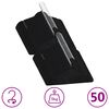 vidaXL Juego de perchas ropa 50 uds antideslizantes terciopelo negro