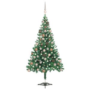 vidaXL &Aacute;rbol de Navidad artificial con luces y bolas 564 ramas 180 cm