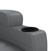 vidaXL Sill&oacute;n de masaje de cuero sint&eacute;tico gris antracita