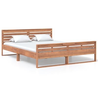 vidaXL Estructura de cama madera de teca maciza 160x200 cm