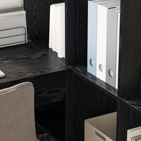 vidaXL Escritorio de Esquina Roble Negro 101,5 x 149,5 x 149,5 cm