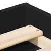 vidaXL Estructura de cama doble sin colch&oacute;n negro 180x200 cm