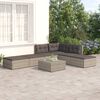 vidaXL Set de muebles de jardín 6 pzas y cojines ratán sintético gris