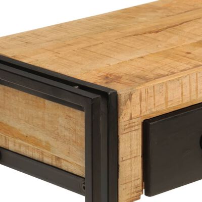 vidaXL Mesa consola madera maciza de mango 110x30x76 cm