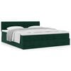 vidaXL Estructura de cama otomana con colch&oacute;n verde oscuro 200x200 cm