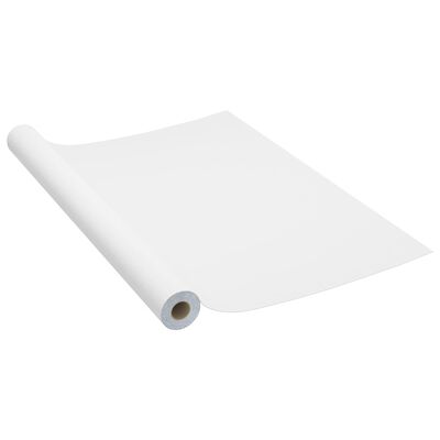 vidaXL Láminas autoadhesivas muebles PVC blanco 500x90 cm