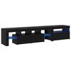 vidaXL Muebles de TV con Luces LED 2 pcs Roble Negro Grande