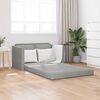 vidaXL Sof&aacute; cama de suelo 2 en 1 terciopelo gris claro 122x204x55 cm