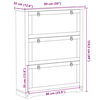 vidaXL Mueble zapatero Corona madera maciza de pino 99x32x124,5 cm