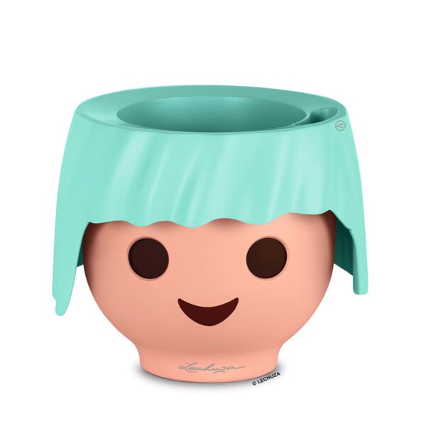 LECHUZA Jardinera de mesa OJO ALL-IN-ONE verde agua