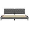 vidaXL Estructura de cama sin colch&oacute;n tela gris oscuro 200x200 cm