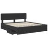 vidaXL Estructura de cama Negro 200 x 200 cm Madera Ingenieril