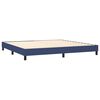 vidaXL Cama box spring con colch&oacute;n tela azul 200x200 cm