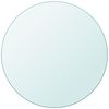 vidaXL Tablero de mesa de cristal templado redondo 800 mm
