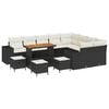 vidaXL Conjunto de sof&aacute; de jard&iacute;n 13 pcs Negro rat&aacute;n sint&eacute;tico