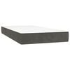 vidaXL Cama box spring colch&oacute;n y LED terciopelo gris oscuro 90x190 cm