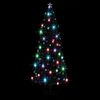 vidaXL Árbol de Navidad preiluminado con soporte y LED fibra óptica 240 cm