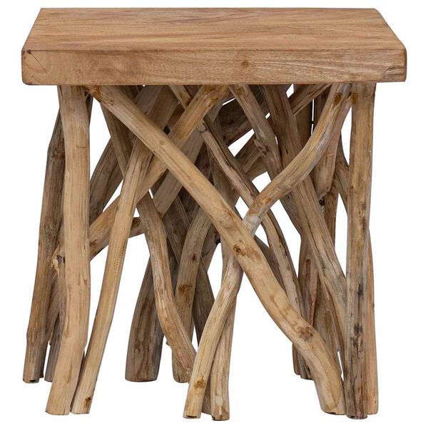 vidaXL Mesa de centro de troncos madera reciclada mixta 40x40x40 cm