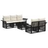 vidaXL Conjunto de sof&aacute;s de jard&iacute;n 6 uds. Negro 55 x 55 x 37 cm