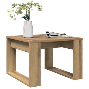 vidaXL Mesa auxiliar de madera de ingenier&iacute;a roble artisan 50x50x35 cm