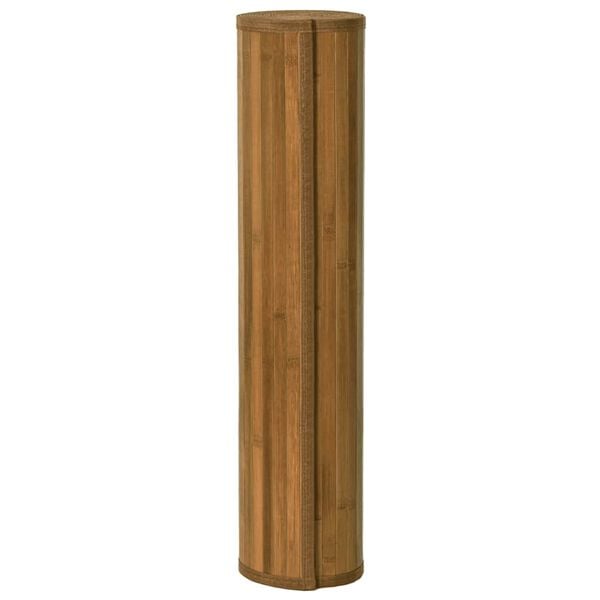 vidaXL Alfombra rectangular bamb&uacute; marr&oacute;n 80x400 cm