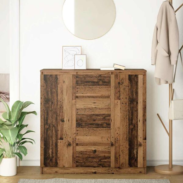 vidaXL Aparador con cajones madera vieja 100,5x35x98,5 cm