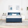 vidaXL Cama tipo Box Spring con colch&oacute;n Azul Oscuro 200 x 160 cm tela