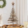 vidaXL Árbol de Navidad Marrón 120 cm Madera de teca maciza