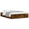 vidaXL Cama con cajones madera de ingenier&iacute;a roble ahumado 140x190 cm