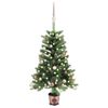 vidaXL &Aacute;rbol de Navidad artificial con luces y bolas verde 90 cm