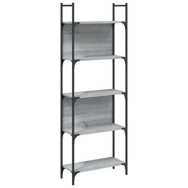 vidaXL Estantería de madera ingeniería gris Sonoma 155,5x24x166,5 cm