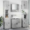vidaXL Juego de muebles de ba&ntilde;o con almacenamiento 5 pcs Gris Concreto