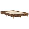 vidaXL Estructura de cama sin colchón roble ahumado 140x190 cm madera
