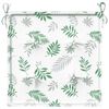 vidaXL Cojines de silla 2 uds tela estampado de hojas 50x50x3 cm