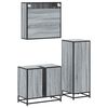 vidaXL Set de muebles de baño 3 pzas madera contrachapada gris sonoma