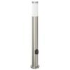 vidaXL Baliza de luz con toma de corriente de 80 cm, acero inoxidable, IP44