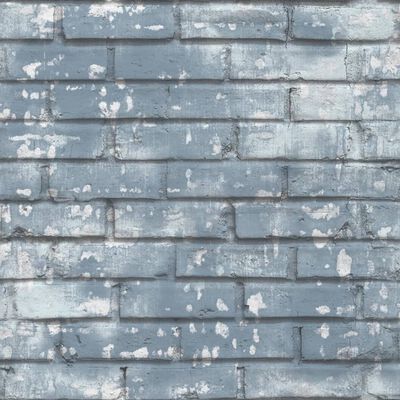 Noordwand Papel de pared Urban Friends & Coffee Bricks azul y blanco