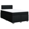 vidaXL Cama box spring con colch&oacute;n tela negro 120x190 cm