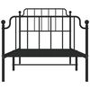 vidaXL Estructura cama sin colch&oacute;n con estribo metal negro 90x200 cm