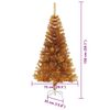 vidaXL Árbol de Navidad con 150 LED con soporte Dorado 150 cm PET