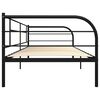 vidaXL Estructura de cama sin colchón metal negro 90x200 cm