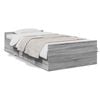 vidaXL Cama con cajones madera ingenier&iacute;a gris Sonoma 90x200 cm