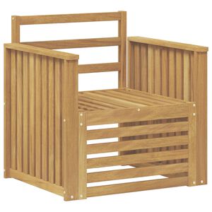 vidaXL Conjunto de sof&aacute;s de exterior Madera de Acacia S&oacute;lida Blanco